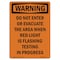 Signmission OSHA Warning Sign, 10" Height, Rigid Plastic, Do Not Enter Or Evacuate The Area, Portrait OS-WS-P-710-V-13080 - alternate 1